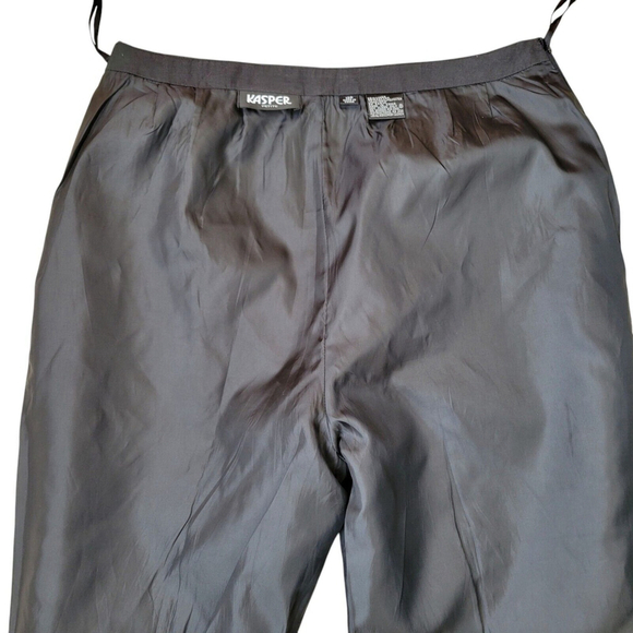 Kasper Linen Cotton Dress Pants Black Women’s 12P Excellent Condition Pre-owned - Picture 6 of 10